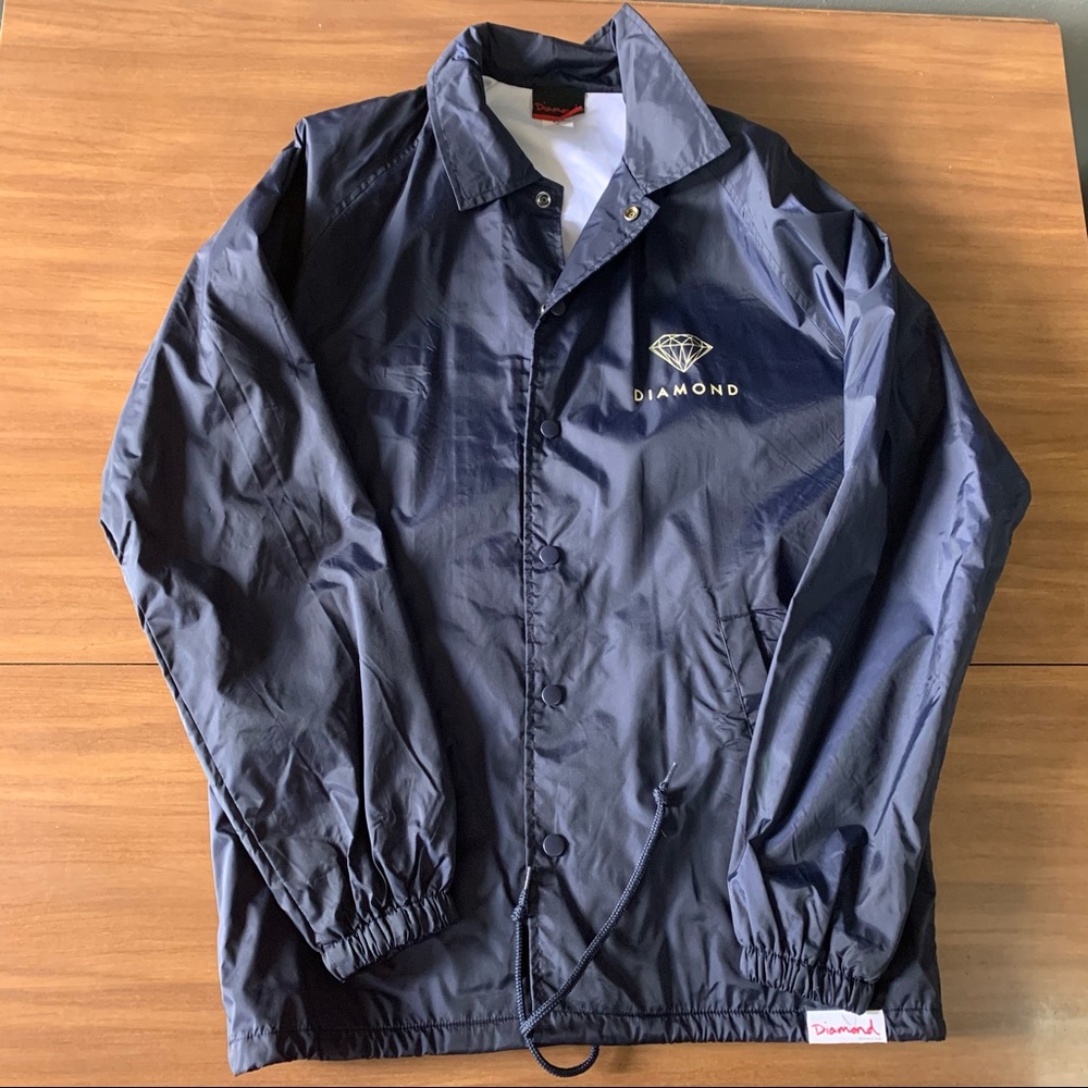NWOT Diamond Supply Co Blue Windbreaker Medium